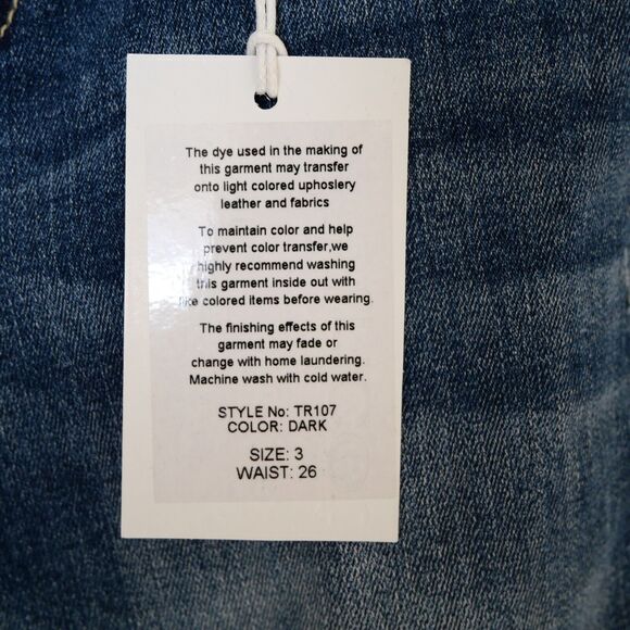 Tricot Women's Distressed Jeans Juniors Size 3/26 NWT - Picture 8 of 11